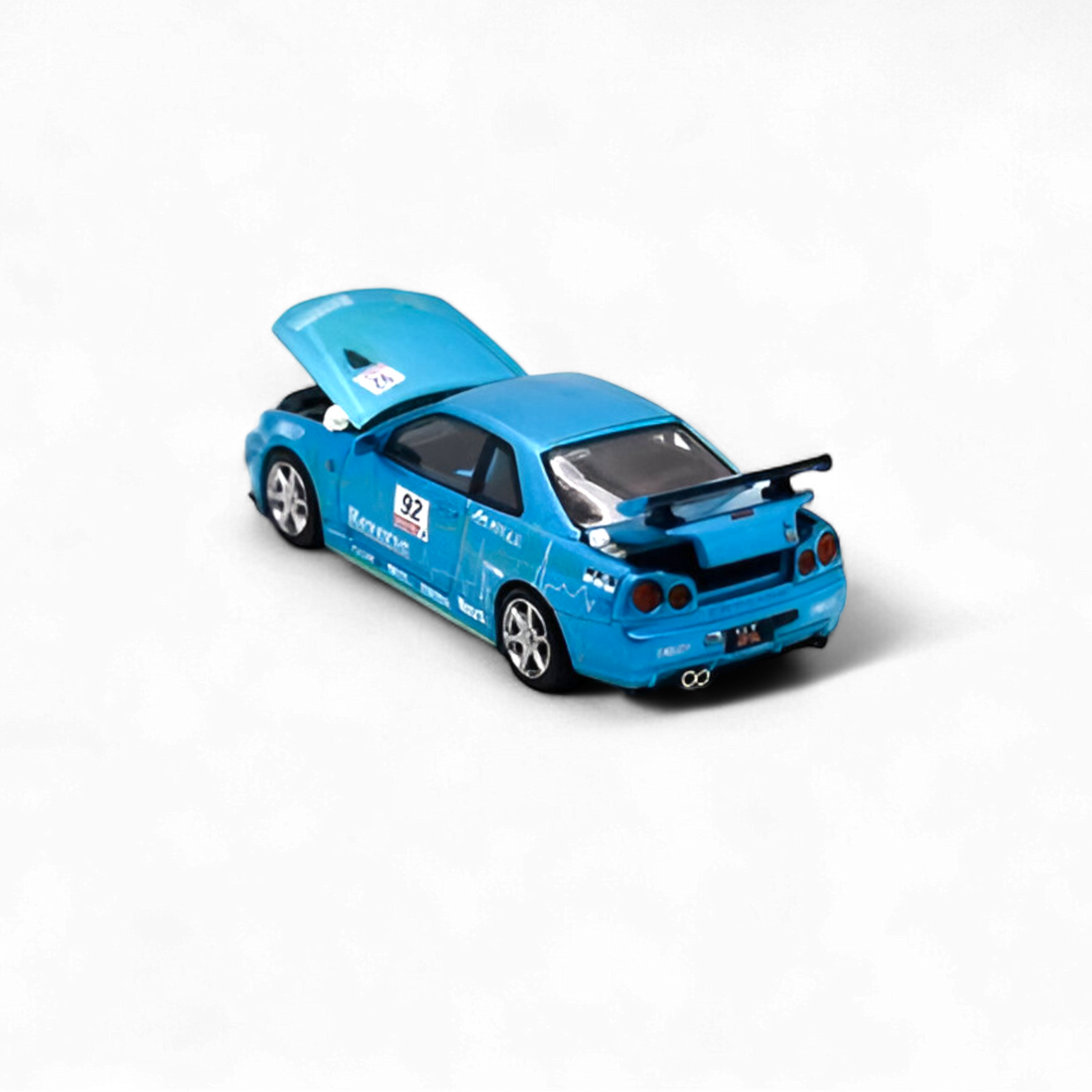 Nissan Skyline R34 Blue #92 - With Figure 1:64 by Cool Art  3