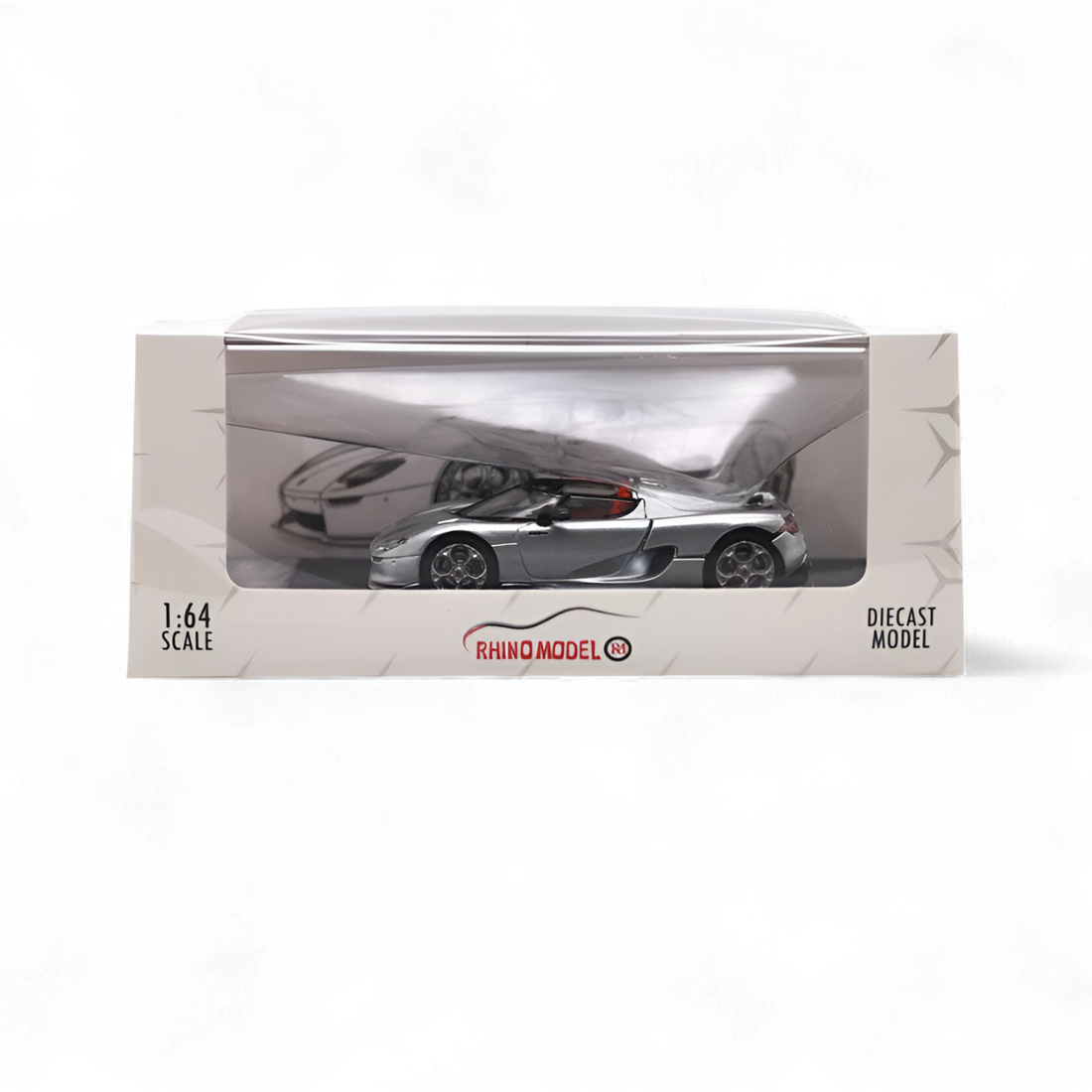 Koenigsegg CC850 With Magnetic Engine Cover - Silver 1:64 by Rhino Model RM  4