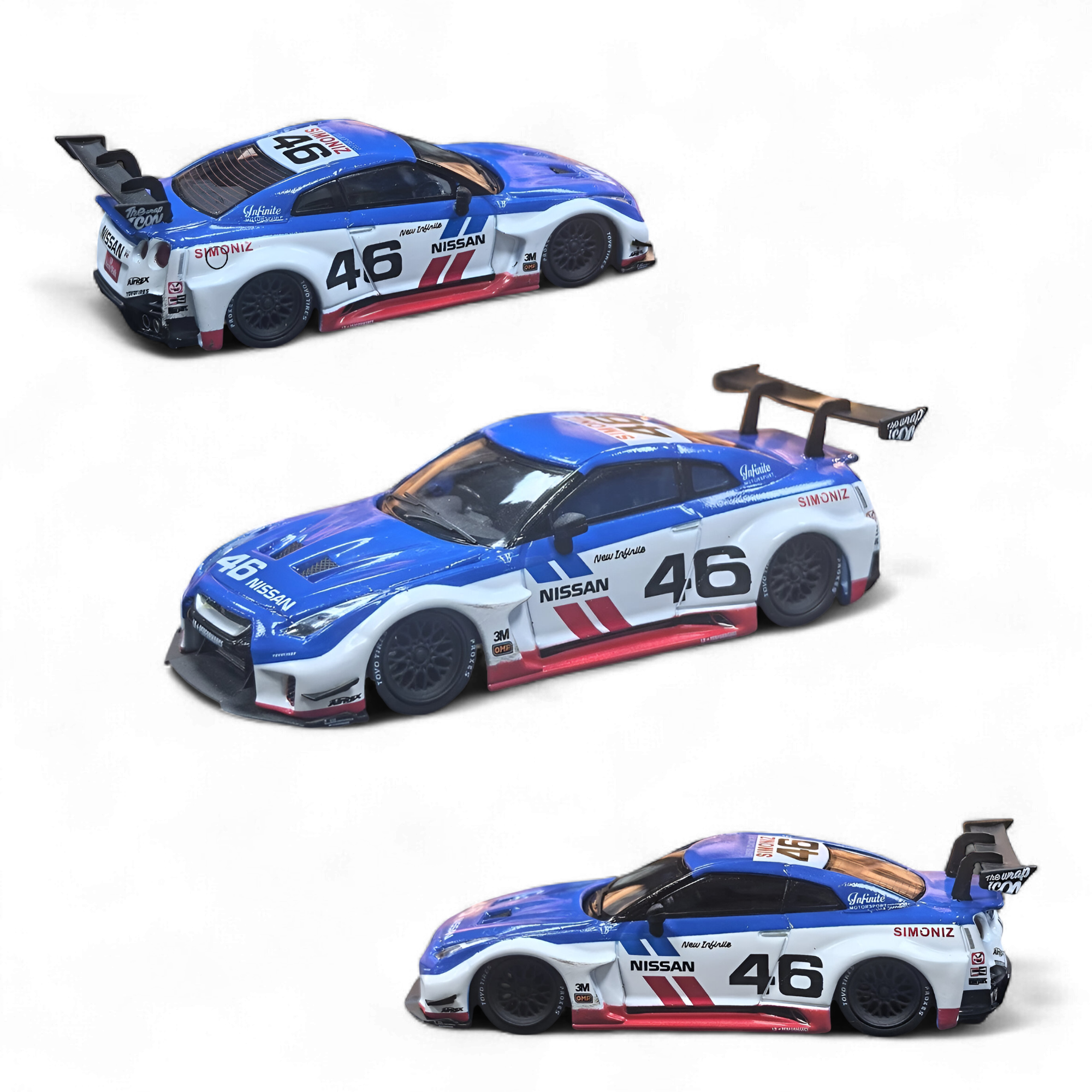 MC LB GTR R35 GT - BRE White Blue Top Livery 1:64