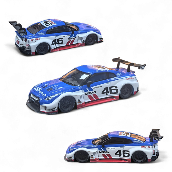 LB GTR R35 GT - BRE White Blue Top Livery 1:64 by MC – Big Boy Toys