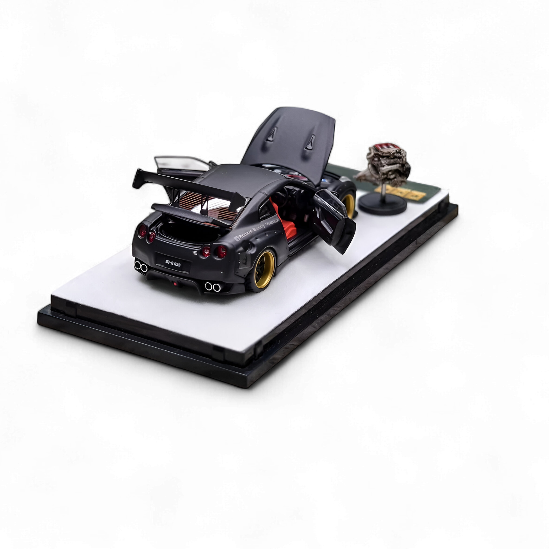 Nissan Rocket Bunny R35 Matte Black 1:64 by PGM  6