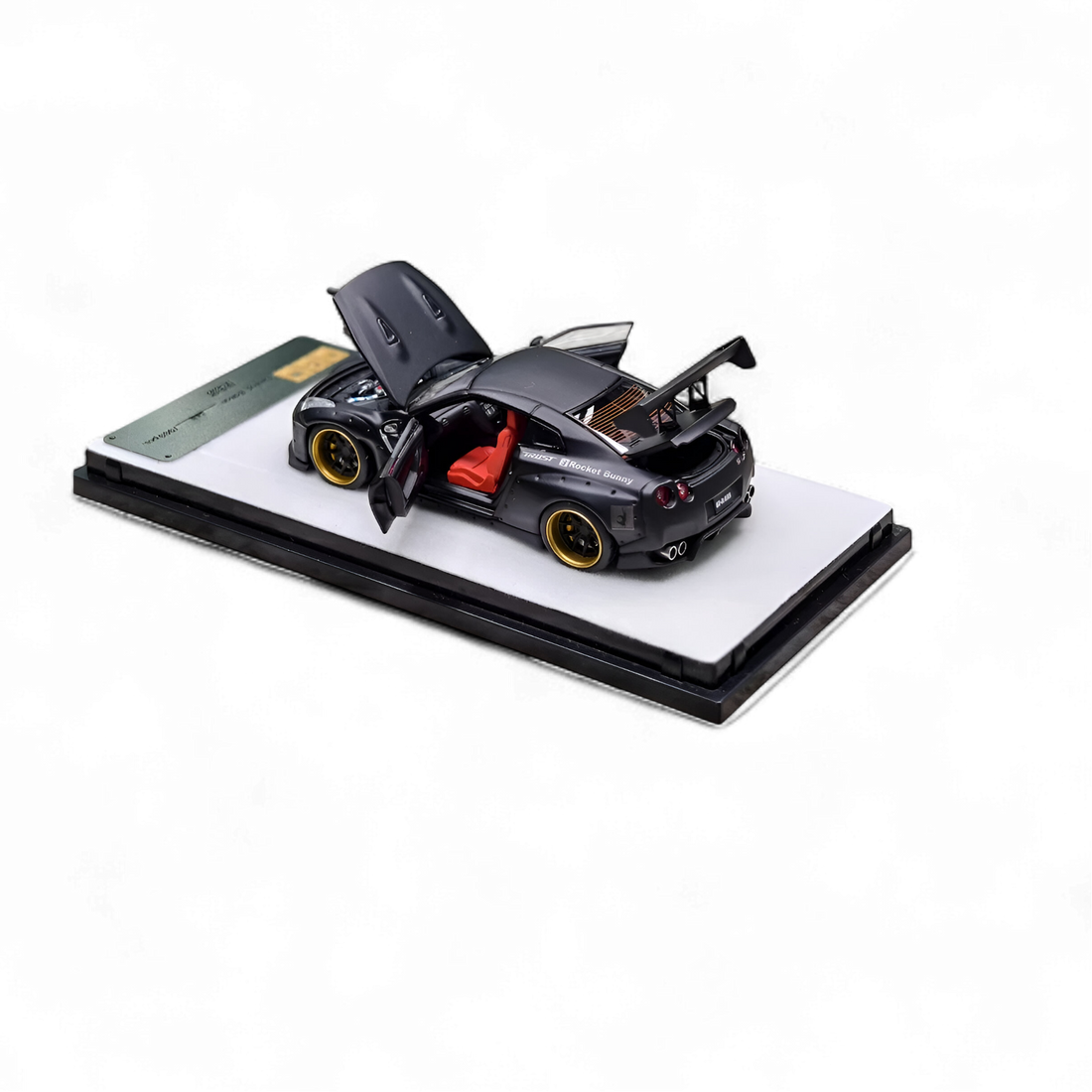 Nissan Rocket Bunny R35 Matte Black 1:64 by PGM  7