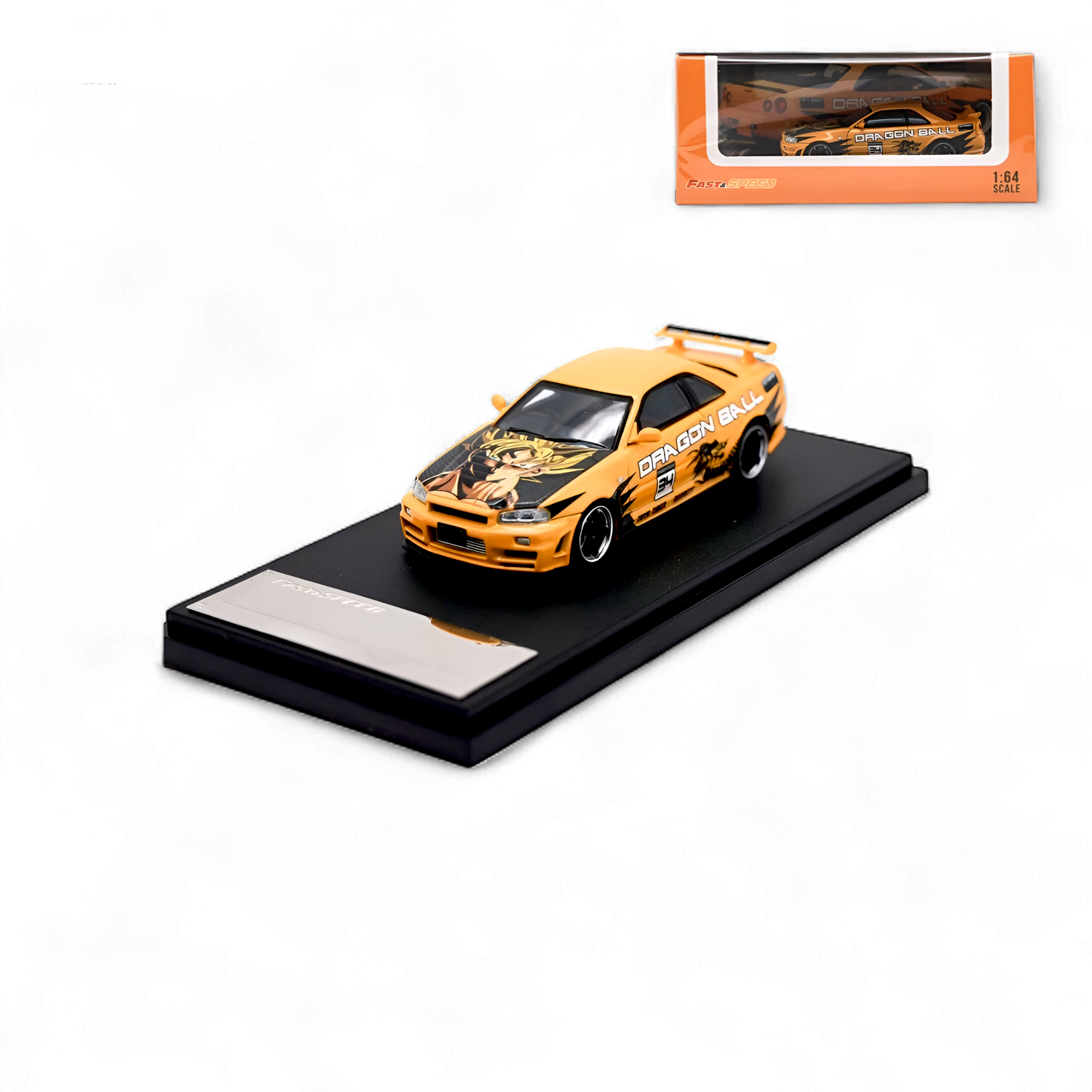 Nissan Skyline R34 GT-R - Orange DRAGON Z 1:64 by Fast Speed 