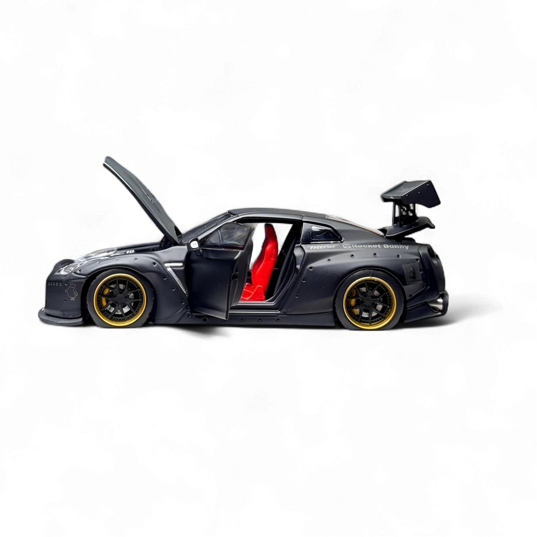 Nissan Rocket Bunny R35 Matte Black 1:64 by PGM  8