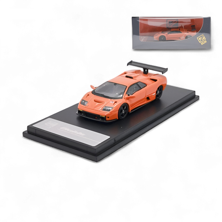 Lamborghini Diablo GT-R Orange Diecast Model 1:64 Limited to 500 Pcs by DCM 