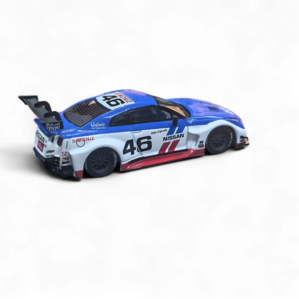 LB GTR R35 GT - BRE White Blue Top Livery 1:64 by MC – Big Boy Toys