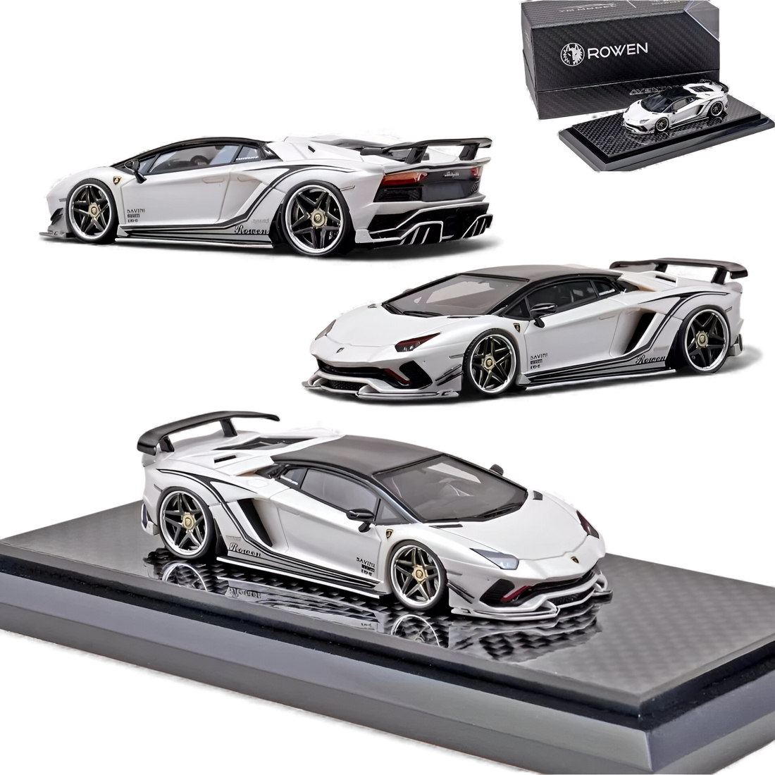 Lamborghini Aventador S Rowen White 1:64 by YM Model 