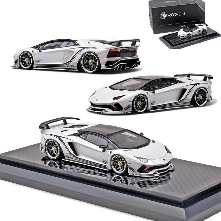 Lamborghini Aventador S Rowen White 1:64 by YM Model 