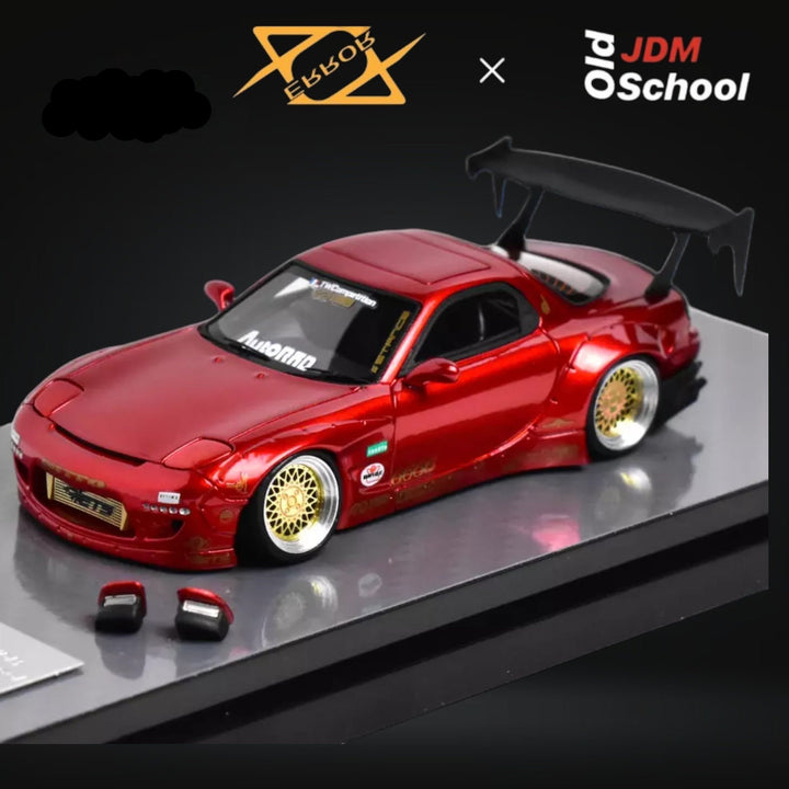 Mazda RX-7 Rocket Bunny Candy Red 1:64 by Error404 Model x OLD SCHOOLJDM