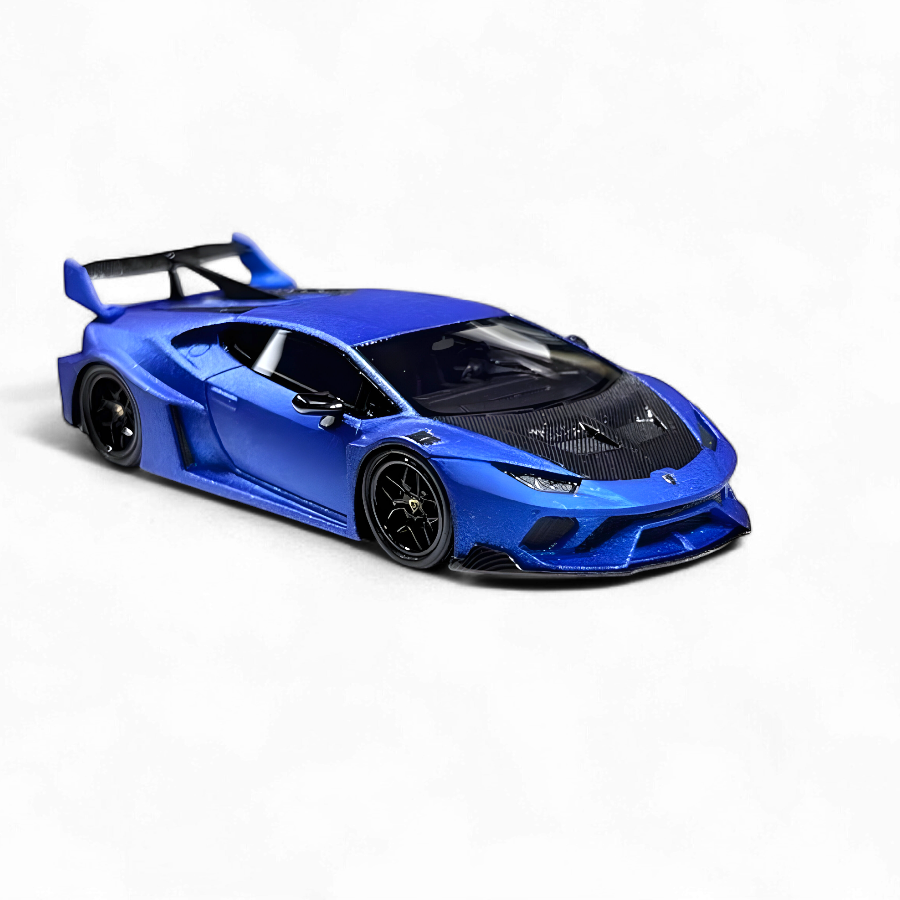 Lamborghini Huracan LP610-4 WideBody Resin - Matte Blue 1:64 by Flame  4