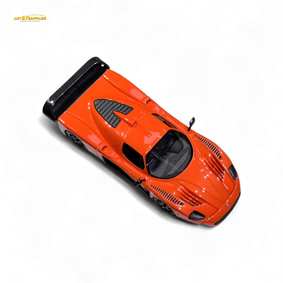 Maserati MC12 Stradale Corsa 2-Tone Orange - Carbon FIber - Resin 1:64 by YM Model