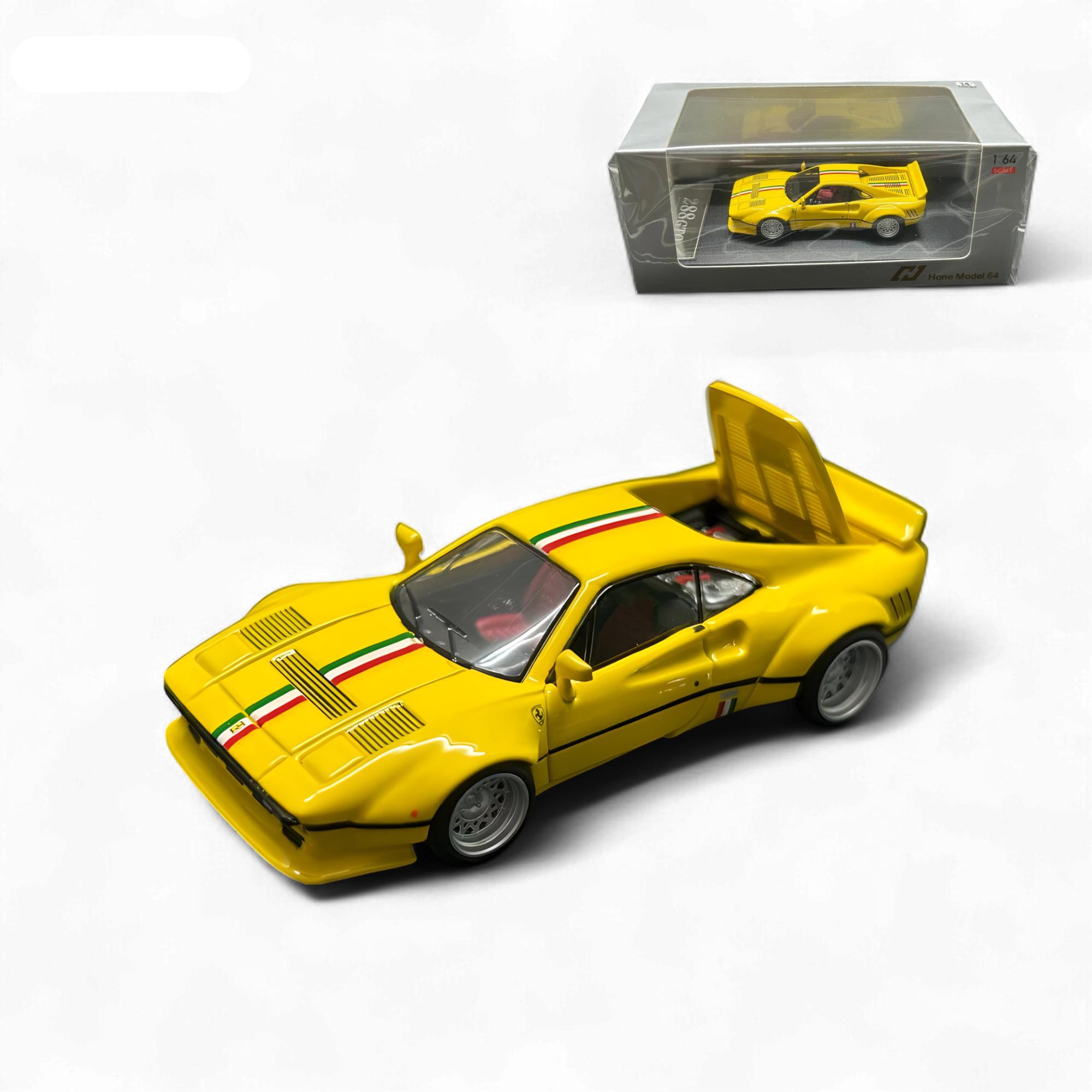 288 GTO Wide-Body - Latte Art Yellow 1/64 by Hone Model 64