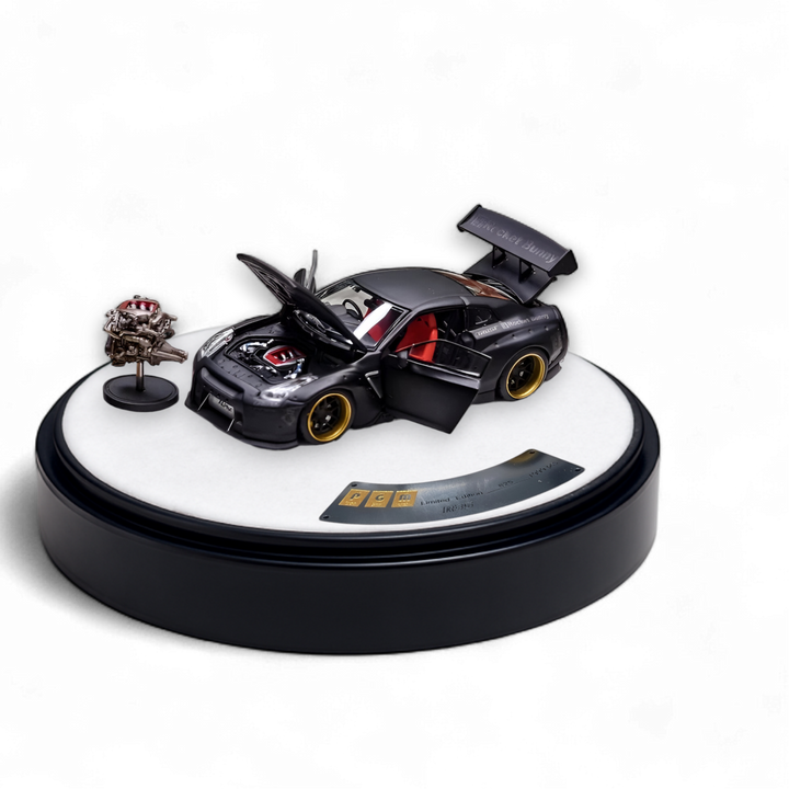 Nissan Rocket Bunny R35 - Matte Black Luxury version 1:64 by PGM 