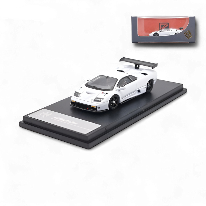 Lamborghini Diablo GT-R White Diecast Model 1:64 Limited to 500 Pcs by DCM 