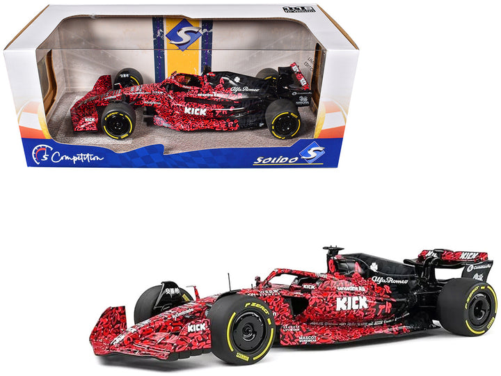 Alfa Romeo C43 "Alfa Romeo F1 Team x BOOGIE" Art Car Formula One F1 "World Championship" (2023) "Competition" Series 1/18 Diecast Model Car by Solido-0