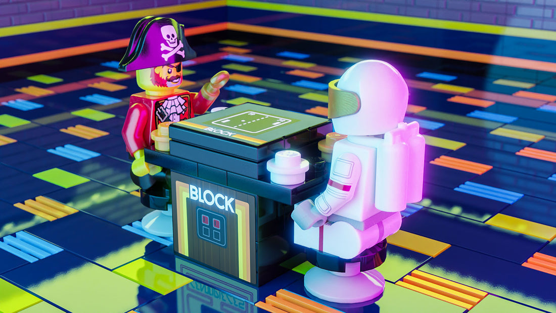 Block 2-Player Classic Arcade made using LEGO parts - B3 Customs 3