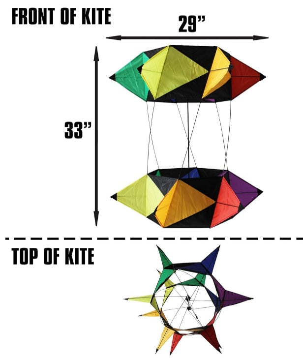 Kite - 33.5 inch 3-D Spinbox kite 3