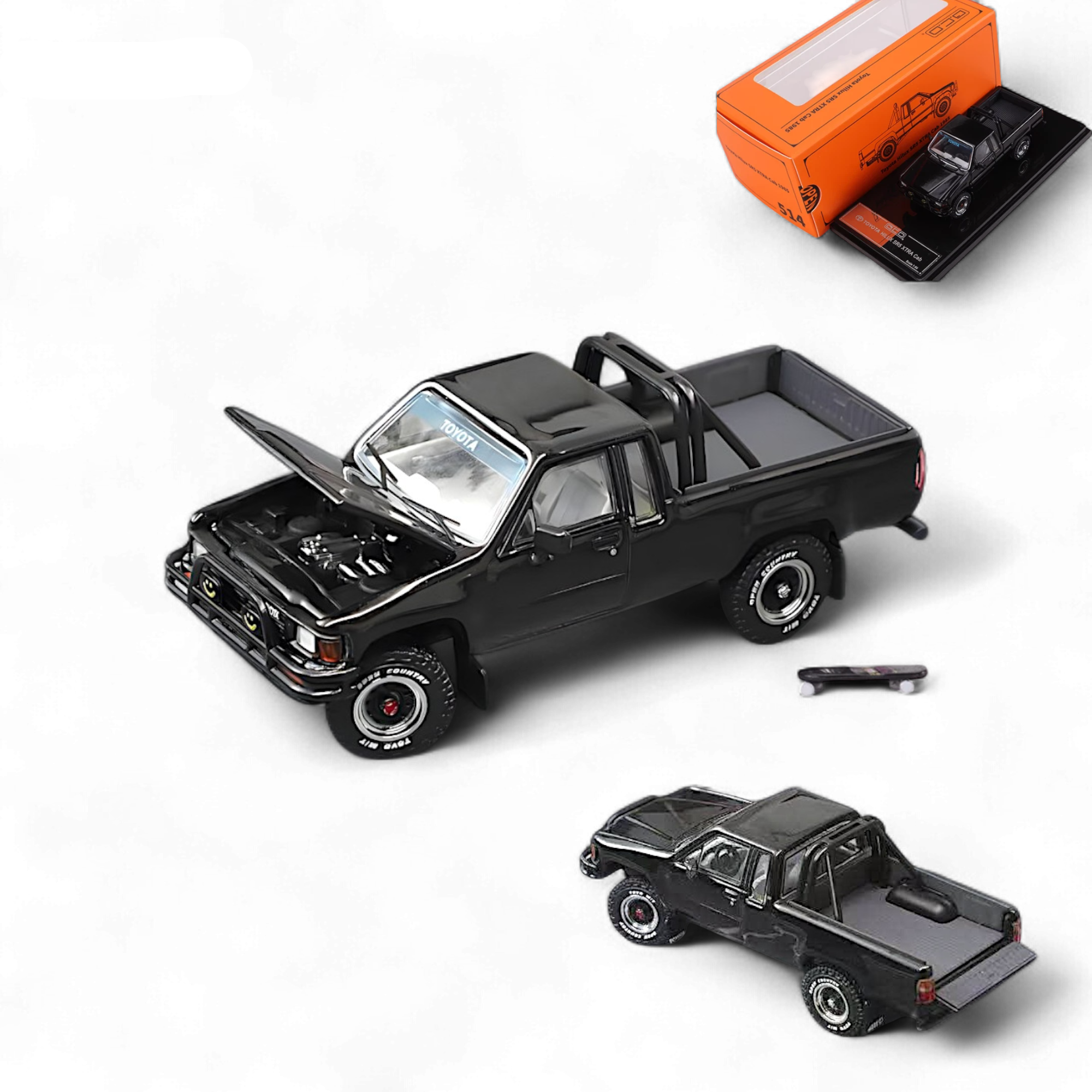 Toyota Hilux SR5 in Black 1:64 KS-062-514 by GCD 