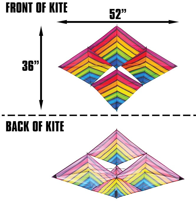 Kite - WindNSun Supersize 3-D Tetra Ripstop Nylon Cellular Kite, 51 Inches Wide 3