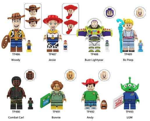 Toy Story Minifigure Set of 8 s2 for Lego
