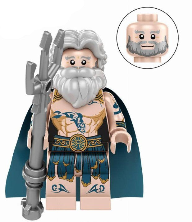 Sea God Custom Minifig for Lego