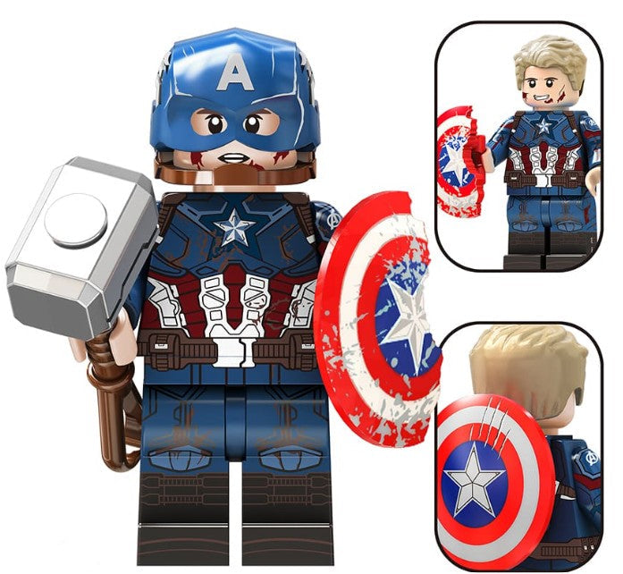 Battle Damaged Patriot Hero Custom Minifig for Lego