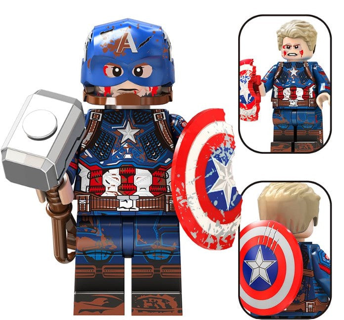Battle Damaged Patriot Hero Custom Minifig for Lego