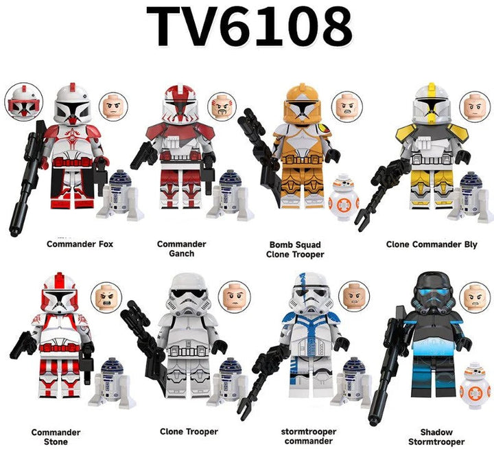 Fox Gamble Commander Clone Minifigures for Lego