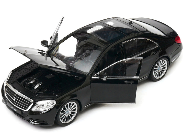 Mercedes Benz S Class with Sunroof Black "NEX Models" 1/24 Diecast Model Car by Welly-1