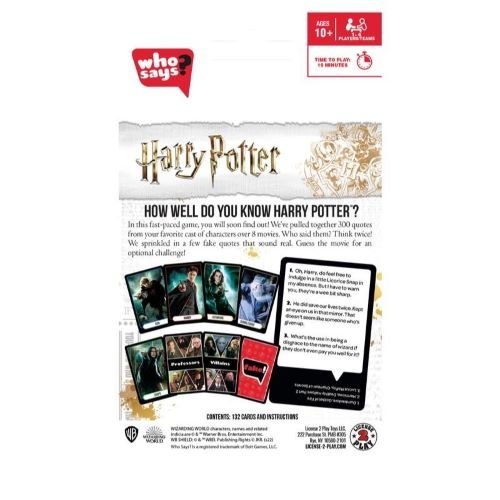 Who Says? Card Game Harry Potter Edition 3
