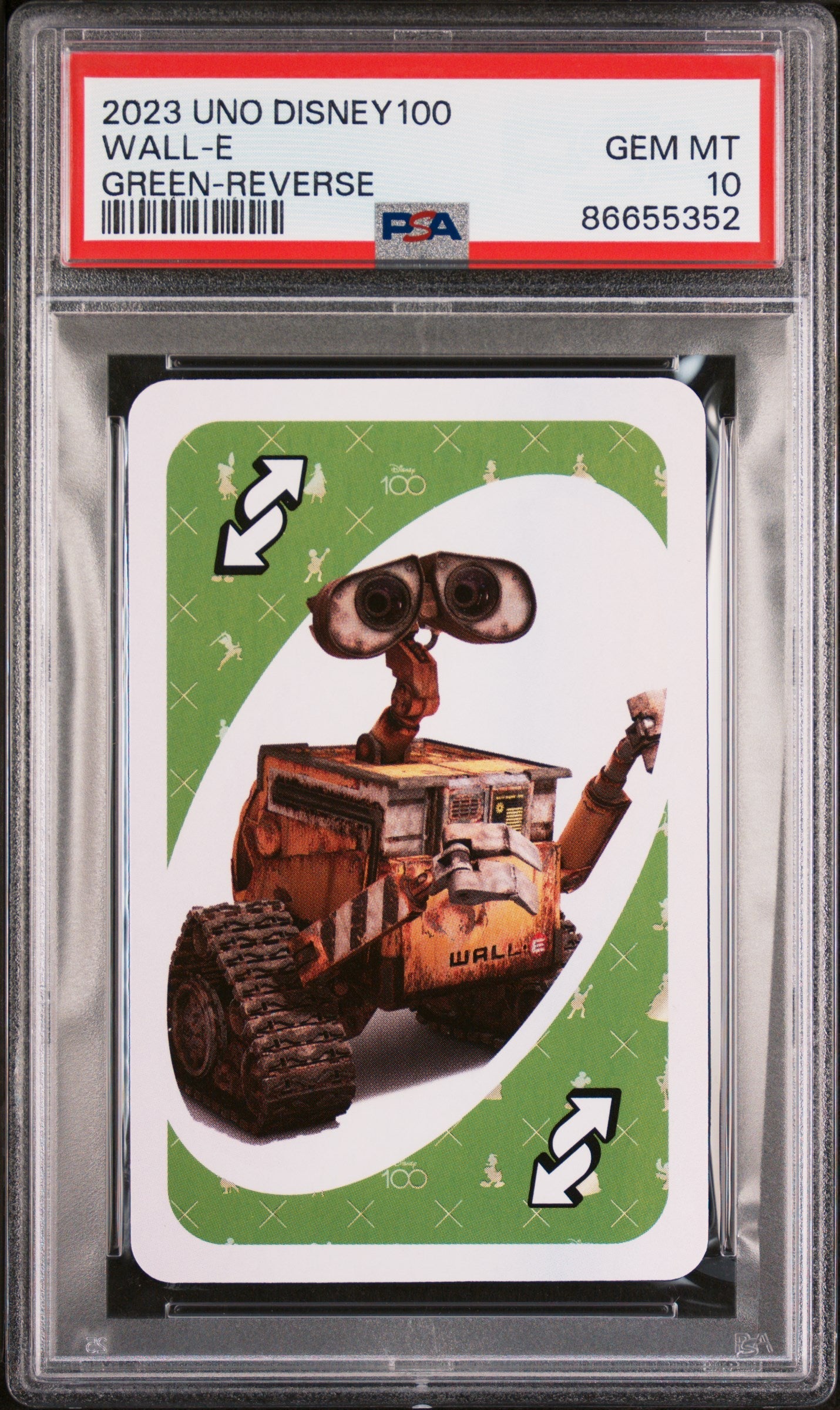 2023 UNO DISNEY 100 WALL E GREEN REVERSE PSA 10