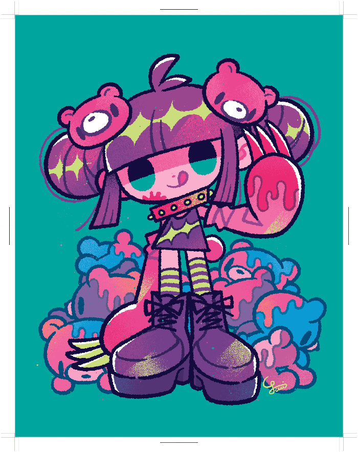 Yuri Takahashi - Strongest Me - Framed Giclee - Gloomy Bear Exhibition 3